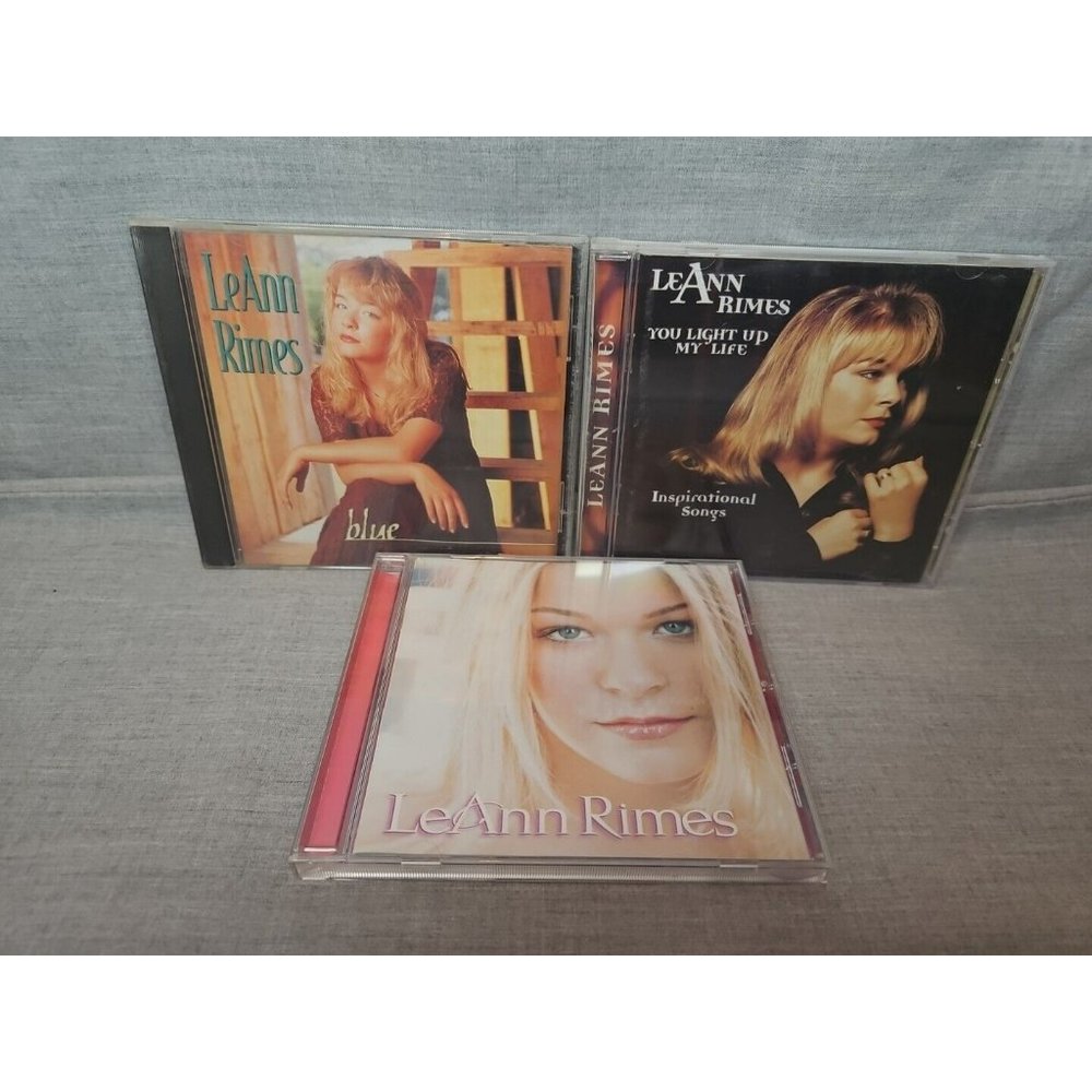 Lot of 3 LeAnn Rimes CDs: Blue, You Light Up My Life, Self-Titled